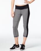 Ideology Striped Cropped Leggings, Only At Macy's