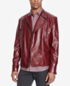 Kenneth Cole Reaction Men's Crimson Faux-leather Moto Jacket