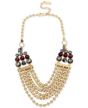Kenneth Cole New York Gold-tone Beaded Statement Necklace