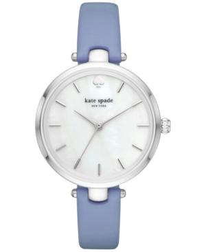 Kate Spade New York Women's Holland Blue Wash Leather Strap Watch 34mm Ksw1282
