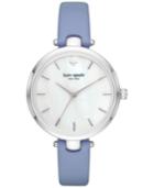 Kate Spade New York Women's Holland Blue Wash Leather Strap Watch 34mm Ksw1282