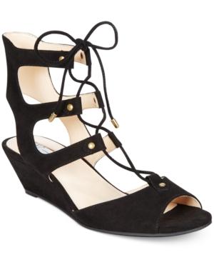 Inc International Concepts Mandie Lace-up Wedge Gladiator Sandals, Only At Macy's Women's Shoes