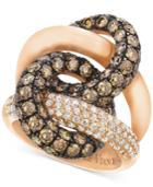 Le Vian Red Carpet Diamond Interlocking Ring (4-1/3 Ct. T.w.) In 14k Rose Gold