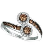 Le Vian Chocolatier Diamond Bypass Ring (3/4 Ct. T.w.) In 14k White Gold