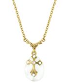Vatican Necklace, Cross Briolette Drop Necklace