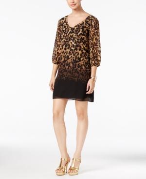 Thalia Sodi Printed Lattice-back Shift Dress