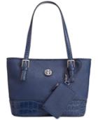 Giani Bernini Saffiano & Croc-embossed Gift Tote, Only At Macy's