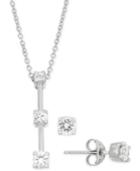 White Sapphire Jewelry Set (1/2 Ct. T.w.) In Sterling Silver
