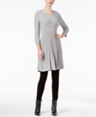 Ny Collection Petite Ribbed Fit & Flare Sweater Dress
