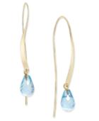 Blue Topaz Briolette Threader Earrings (5-3/4 Ct. T.w.) In 14k Gold