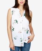 Lucky Brand Floral-print Sleeveless Shirt