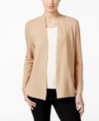 Charter Club Zip-pocket Open-front Cardigan, Only At Macy's