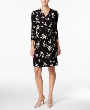 Charter Club Printed Faux-wrap Dress, Only At Macy's