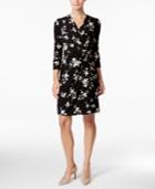 Charter Club Printed Faux-wrap Dress, Only At Macy's