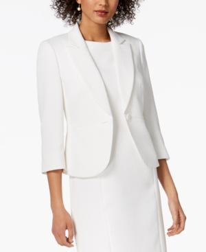 Kasper Peak-collar Jacquard Blazer