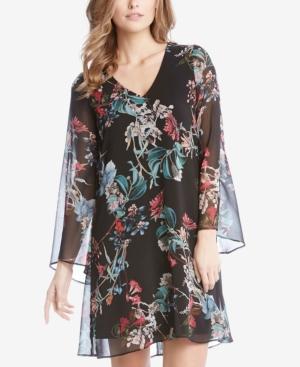 Karen Kane Floral-print Bell-sleeve Dress