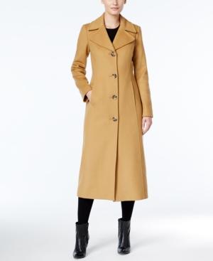 Anne Klein Wool-cashmere Notch-collar Maxi Walker Coat