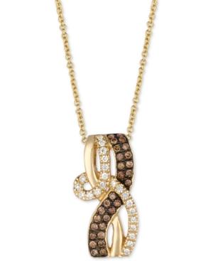 Le Vian Chocolatier Diamond Loop 18 Pendant Necklace (1/3 Ct. T.w.) In 14k Gold