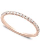Pave Diamond Band Ring In 14k Gold, Rose Gold Or White Gold (1/4 Ct. T.w.)