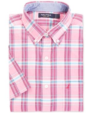Nautica Dante Slim-fit Short-sleeve Plaid Shirt