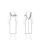 Customize: Switch To Midi Length - Fame And Partners Draped Midi-length Dress