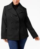 Celebrity Pink Juniors' Plus Size Double-breasted Peacoat
