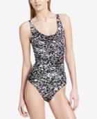 Calvin Klein Starburst Printed One-piece Swimsuit,a Macy's Exclusive Style Women's Swimsuit
