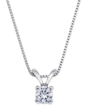 Certified Diamond Pendant Necklace (1/4 Ct. T.w.) In 18k White Gold