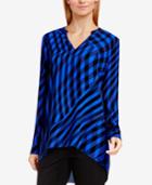 Vince Camuto Printed High-low Blouse