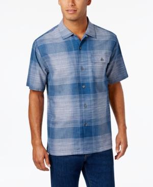 Tommy Bahama Men's Silk Orinoco Two-tone Grid Pattern Shirt