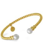 Majorica Gold-tone Imitation Pearl Cuff Bracelet
