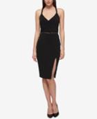 Guess Belted Twisted Halter Sheath Dress