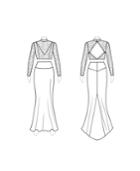 Customize: Add Long Sleeves - Fame And Partners 2-pc. Long-sleeve Keyhole-back Lace Dress