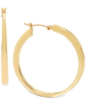 Hint Of Gold Gold-tone Hoop Earrings