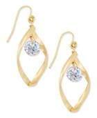 Charter Club Gold-tone Twisted Crystal Drop Earrings, Only At Macy's