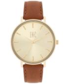 Inc International Concepts Women's Tan Leather Strap Watch 36mm In005g, Only At Macy's