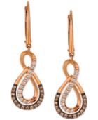 Le Vian Chocolatier Diamond Drop Infinity Earrings (1/2 Ct. T.w.) In 14k Rose Gold