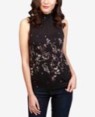 Lucky Brand Printed Mock-neck Top