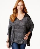 Dkny Jeans Marled Colorblocked Top