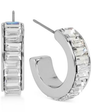 Kenneth Cole Crystal Baguette Hoop Earrings