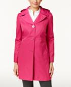Anne Klein Hooded A-line Trench Coat