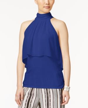 Cupio Chiffon-overlay Top