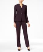 Tahari Asl Petite Stand-collar Pantsuit