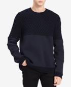 Calvin Klein Jeans Men's Mixed-media Sweater