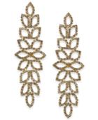Thalia Sodi Extra Large Crystal Leaf Drop Earrings, 4, Created For Macy's