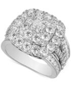 Diamond Double Halo Engagement Ring (4 Ct. T.w.) In 14k White Gold