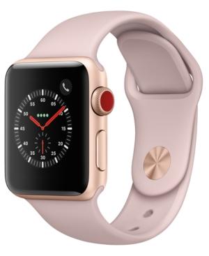 Apple Watch Series 3 (gps + Cellular), 38mm Gold Aluminum Case With Pink Sand Sport Band