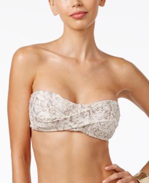 Carmen Marc Valvo Metallic Bandeau Bikini Top Women's Swimsuit