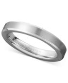 Triton Men's White Tungsten Carbide Ring, Wedding Band (3mm)