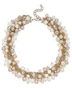 Charter Club Gold-tone Shaky Imitation Pearl Collar Necklace, Only At Macy's